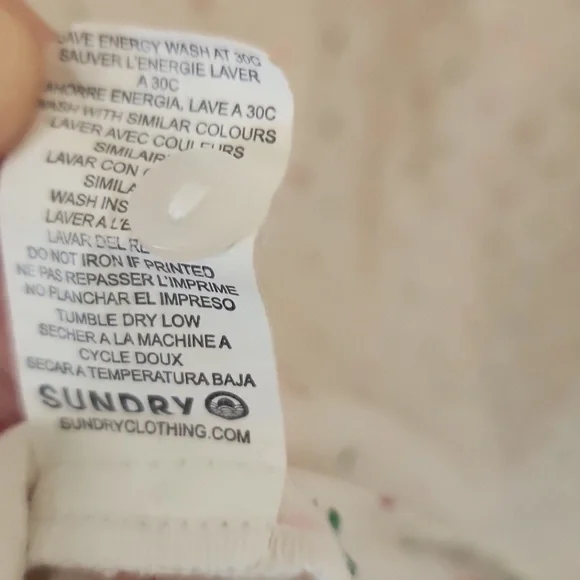 Sundry Anthropologie White Button-Up Polka Dot Size 2 - Picture 7 of 10